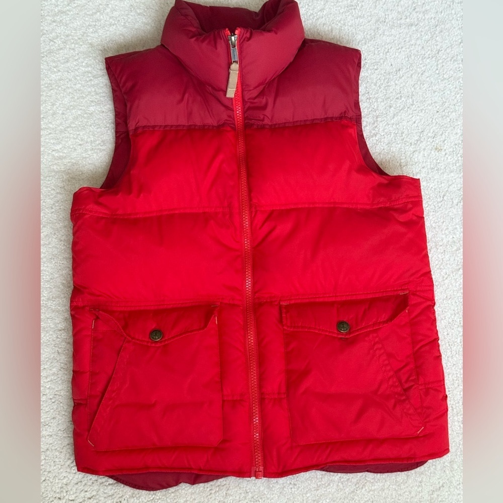 Lands’ End Boys Red Down Puffer Vest